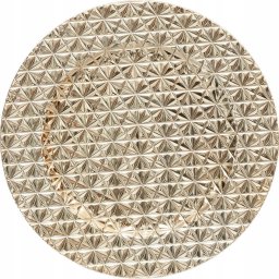 Atmosphera Podkładka pod talerz w geometryczny wzór, złota, Ø 33 cm