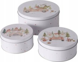 Boltze Zestaw trzech puszek do przechowywania CARRIE, Ø 14-20 cm