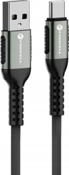 Kabel USB ForCell USB-A - USB-C 1.2 m Czarny