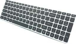 Klawiatura Ultra Parts Klawiatura do laptopa LENOVO IDEAPAD Z50 Z51 Z70 G50 G51 G70 srebrna ramka Podświetlana