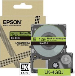 Epson Epson LabelWorks LK-4GBJ - Schwarz auf Mattgrun - Rolle (1,2 cm x 8 m) 1 Kassette(n) Hangebox - Band - fur LabelWorks LW-C410, LW-C610