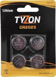 GP Tyzon CR2025 Lithium batterier, 4 stk.