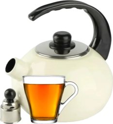 Karl Hausmann Czajnik emaliowany FLORIAN 2,5l kremowym