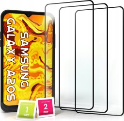 Hello Case 3-PAK Szkło Hartowane do Samsung Galaxy A20S (cały ekran, 9H, ochronne 5D)