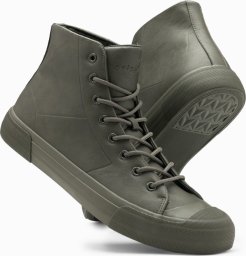 Ombre Wysokie buty męskie trampki z gumowym noskiem oliwkowe V4 OM-FOSH-0138 46