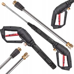 Myjka ciśnieniowa Rosfix Pistolet do myjki ciśnieniowej Pro Clean Gun PCG1 z przyłączem M22x1,5; trzpień 14mm + lanca z szybkozłączką 1/4"