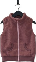 DucKsday Kamizelka z polaru dla dziewczynki Ducksday, Dark Rose, 110-116, 6 lat