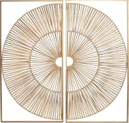Home ESPRIT Dekoracja ścienna Home ESPRIT Złoty Naturalny 50 x 2 x 100 cm (2 Części)