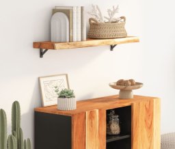 vidaXL vidaXL Półka ścienna, 70x20x2,5 cm, drewno akacjowe, naturalna krawędź