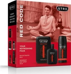 STR8 STR 8 Zestaw prezentowy Red Code (Woda toaletowa 50ml+Deo spray 150ml)