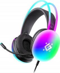 Słuchawki Defender Słuchawki z mikrofonem Defender IGNIS podświetlane Gaming USB RGB czarne + GRA