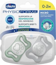 Chicco 156276 SMOCZEK PHYSIO MICRO ŚWIECĄCY SILIKONOWY 0-2 2SZT