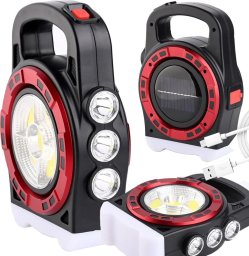 Verk Latarka solarna przenośna lampka akumulatorowa led powerbank reflektor Latarka solarna przenośna lampka akumulatorowa led powerbank reflektor
