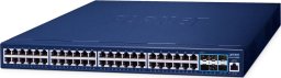 Switch Planet PLANET GS-6311-48T6X Layer 3 48-Port 10/100/1000T + 6-Port 10G SFP+ Managed Ethernet Switch (hardware-based Layer 3 RIPv1/v2, OSPFv2 dynamic routing, supports ERPS Ring) (GS-6311-48T6X) Zarządzany L3 Gigabit Ethernet (10/100/1000) Niebieski