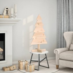 vidaXL Drewniana choinka do udekorowania, 100 cm, lite drewno sosnowe