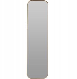 Home Styling Collection Lustro prostokątne w złotej ramie, duże, 115 x 30 cm