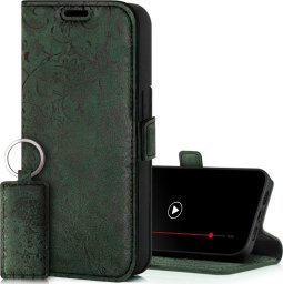 Surazo SURAZO Premium MJ - Skórzane Etui Na Smartphone Portfel z Klapką - Ornament Ciemny Zielony Google Pixel 8 Pro