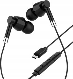 Słuchawki Media-Tech MEDIA-TECH Słuchawki douszne EARPHONES ALL USB-C czarne