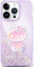 Hello Kitty Hello Kitty HKHCP16SL50PPU iPhone 16      6.1" fioletowy/purple hardcase Liquid Glitter 50TH Anniversary Party