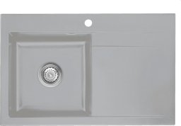 Zlewozmywak SYSTEMCERAM Systemceram Stema 80 Titan, zlewozmywak ceramiczny, korek manualny