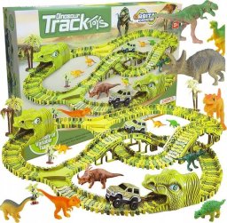Pan i Pani Gadżet Tor Samochodowy Wyścigowy Kolejka Dinozaur Auto Park 240 Elementów Zabawa
