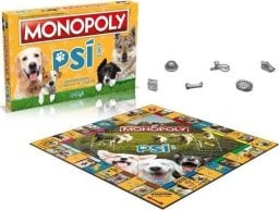 Winning Moves MONOPOLY Psy PSI wersja czeska CZ gra planszowa rodzinna ekonomiczna hotele