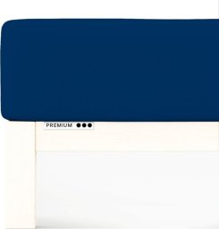 Schlaf-Gut Prześcieradło Schlafgut Premium 180x190-200x220 cm, Blue Deep 570