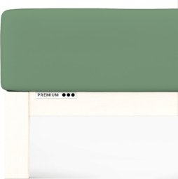 Schlaf-Gut Prześcieradło Schlafgut Premium 180x200-200x220 Green Mid 665 - XL
