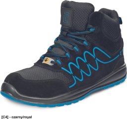 CERVA RAVEN SPORTY S1P ESD SR - Trzewiki ze stalowym podnoskiem i antyprzebiciową wkładką podeszwa PU/PU cholewka z dwoiny skórzanej 44