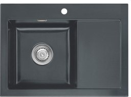 Zlewozmywak SYSTEMCERAM Systemceram Mera 70 Schiefer, zlewozmywak ceramiczny, korek manualny