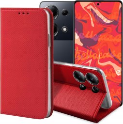 Hello Case ETUI Z KLAPKĄ DO Redmi Note 13 Pro 4G / Poco M6 Pro CZERWONE MAGNETYCZNE
