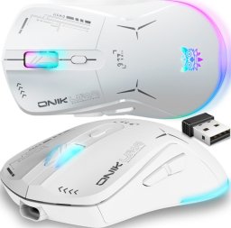 Mysz Onikuma ONIKUMA CW917 Myszka Gamingowa bezprzewodowa RGB : Kolor - biały