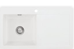 Zlewozmywak SYSTEMCERAM Systemceram Mera 90 Polar, zlewozmywak ceramiczny, korek manualny