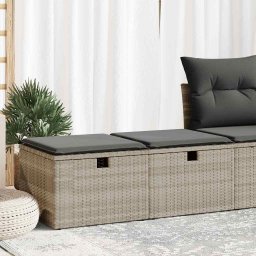 vidaXL vidaXL 2-cz sofa ogrodowa z poduszkami, jasnoszary, rattan PE i akacja