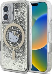 HelloKitty Hello Kitty HKHMP16SLGDIK iPhone 16 6.1"  czarny złoty/black gold hardcase Liquid Glitter Fever MagSafe