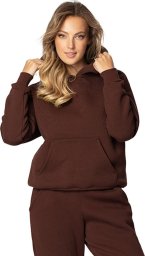 Dkaren Bluza DK-K-B6 CZEKOLADA BAWEŁNA GRUBA (kolor czekolada, rozmiar XL)