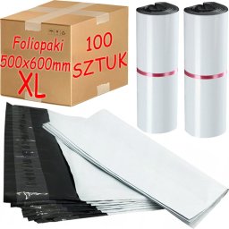 Pako Foliopaki Kurierskie Białe XL 500x600mm - 100 szt.