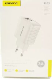 Ładowarka Foneng Ładowarka sieciowa EU53 2xUSB-A, 2,4A (Biała) + kabel USB-C