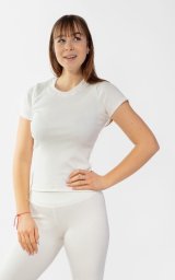 Dkaren Bluzka Halima ERCU BAWEŁNA PRĄŻKI (kolor ecru, rozmiar 2xl)