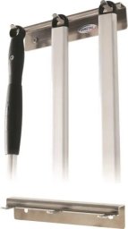 GI.METAL Wall rack in raw aluminium, 3 places