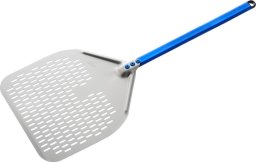 GI.METAL Gi.Metal Azzurra Rectangular Perforated Pizza Peel 36x36 cm Handle 60 cm