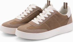  Ombre Oldschoolowe męskie sneakersy na grubej podeszwie  jasnobrązowe V1 OM-FOSL-0170 46