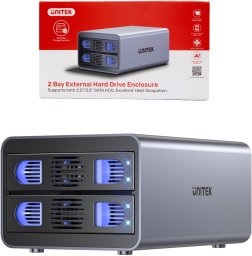 Kieszeń Unitek RAID do dysku SATA 2.5''/3.5'' – 4 tryby, 40TB, 5Gb/s