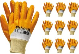 Reis Rękawice robocze / Pomarańczowe / RECONIT - 10 Par (10 - XL)