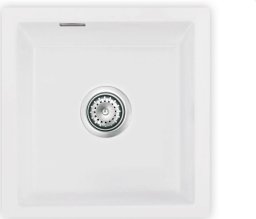 Zlewozmywak SYSTEMCERAM Systemceram Mera 40 U Polar, zlewozmywak ceramiczny, korek manualny