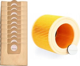 Worek do odkurzacza Pako Zestaw 10x Worek Do Odkurzaczy Krcher 6.959-130.0 + Filtr Powietrza Do Odkurzaczy Krcher 6.414-552.0