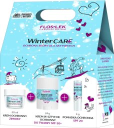 Floslek FLOSLEK Zestaw prezentowy Winter Care ( krem ochronny zimowy 50 ml + krem w sztyfcie ochronny 20 g  + pomadka ochronna spf 20 4 g)