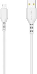 Kabel USB Jellico KDS-32 Micro USB 3.1A 2m Biały