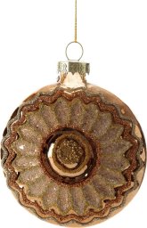  Eurofirany Bombka bombki świąteczna szklana choinkowa SZ518 8X4X9cm złota