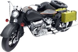 Giftdeco Duży Metalowy Model motocykla z wózkiem